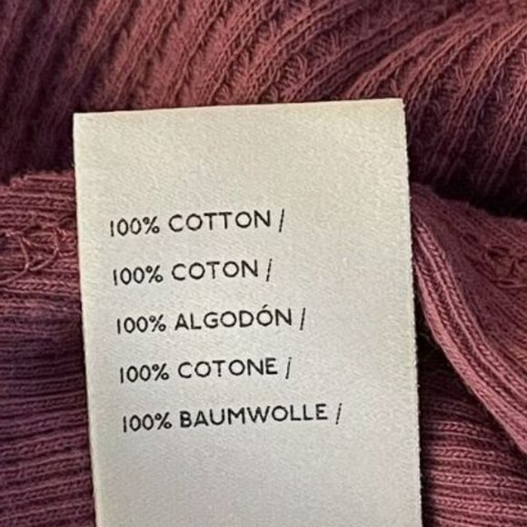 Free People Santa Clara Thermal Top Dolman Sleeve V Neck Mulberry NEW - Picture 8 of 9